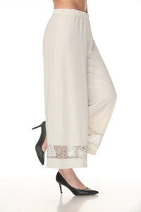 Joseph Ribkoff - Sequined Mesh Insert Culotte Pants