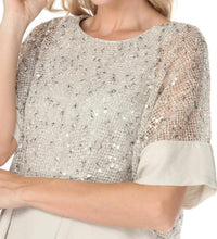 Joseph Ribkoff - Sequined Mesh Short Sleeve Top