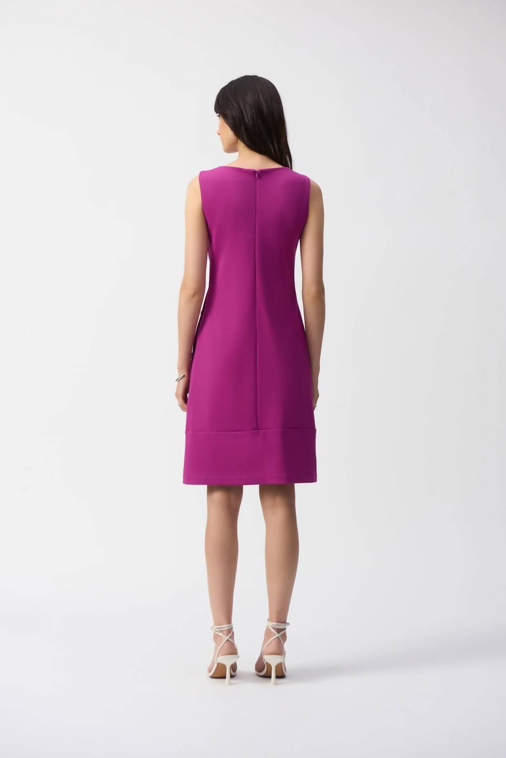 Joseph Ribkoff - Side Buttons Accent Sheath Dress - clothing - dresses - midi