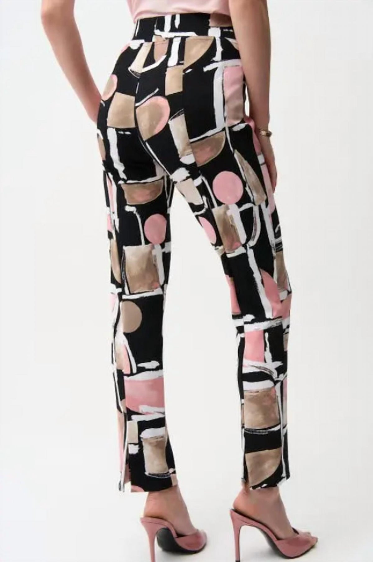 Joseph Ribkoff - Silky Knit Abstract Print Straight Pull-on Pant