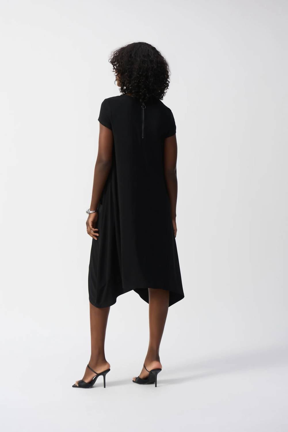 Joseph Ribkoff - Silky Knit Midi Cocoon Dress - black - clothing - dresses
