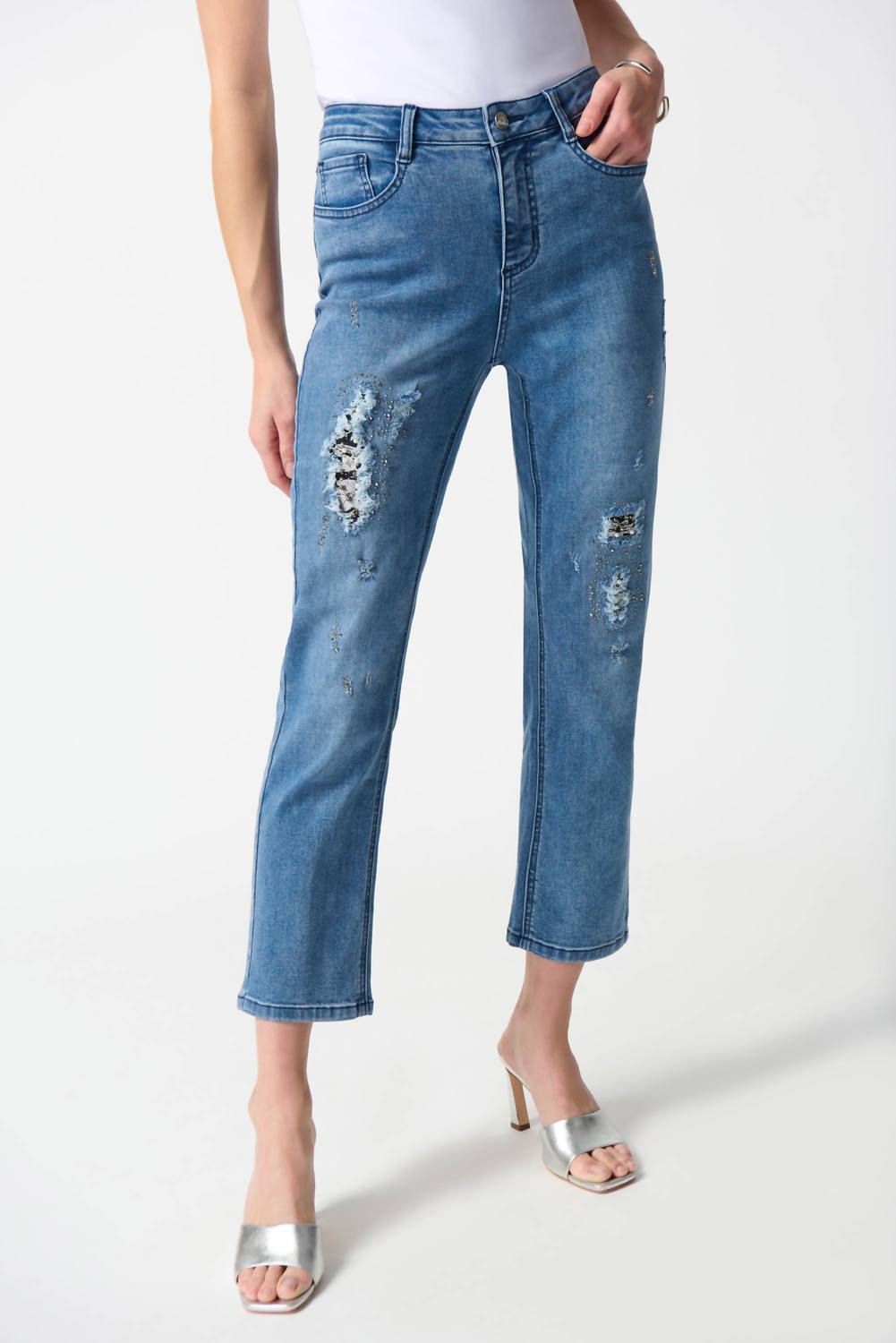 Joseph Ribkoff - Slim Fit Cropped Jeans