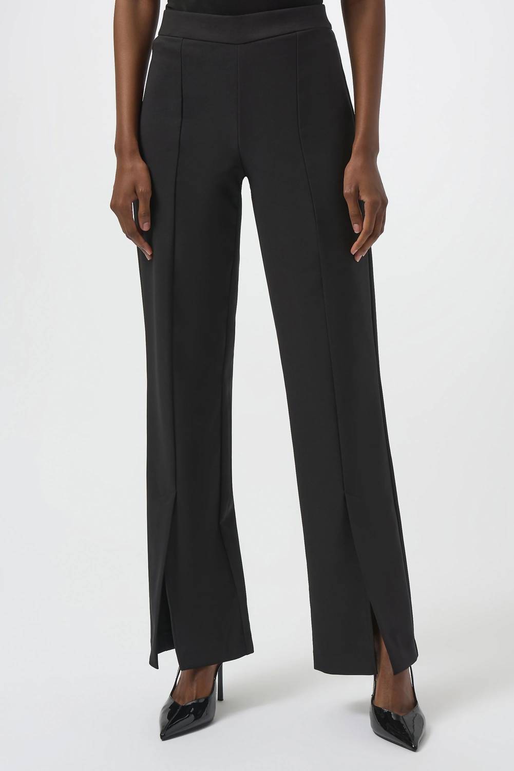 Joseph Ribkoff - Split Front Twill Pull On Straight Pants