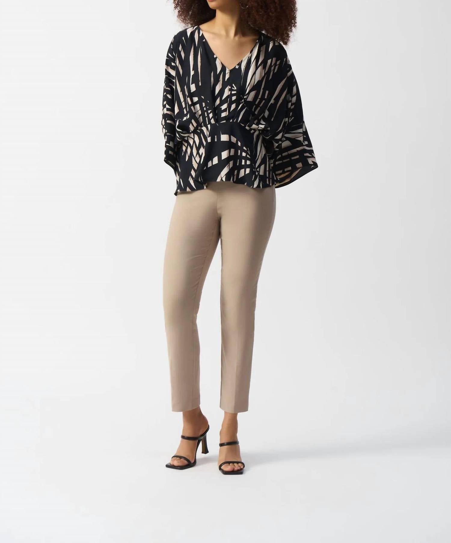 Joseph Ribkoff - Straight leg pant - beige - clothing - pants