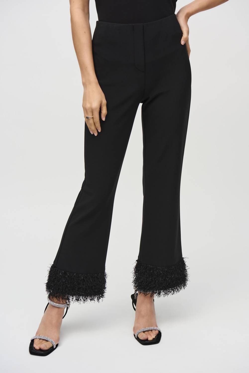 Joseph Ribkoff - Straight Pants With Feather Hem