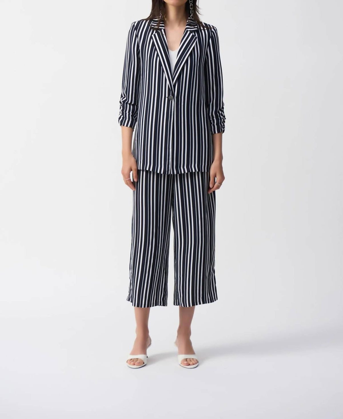 Joseph Ribkoff - Stripe Boxy Blazer Jacket