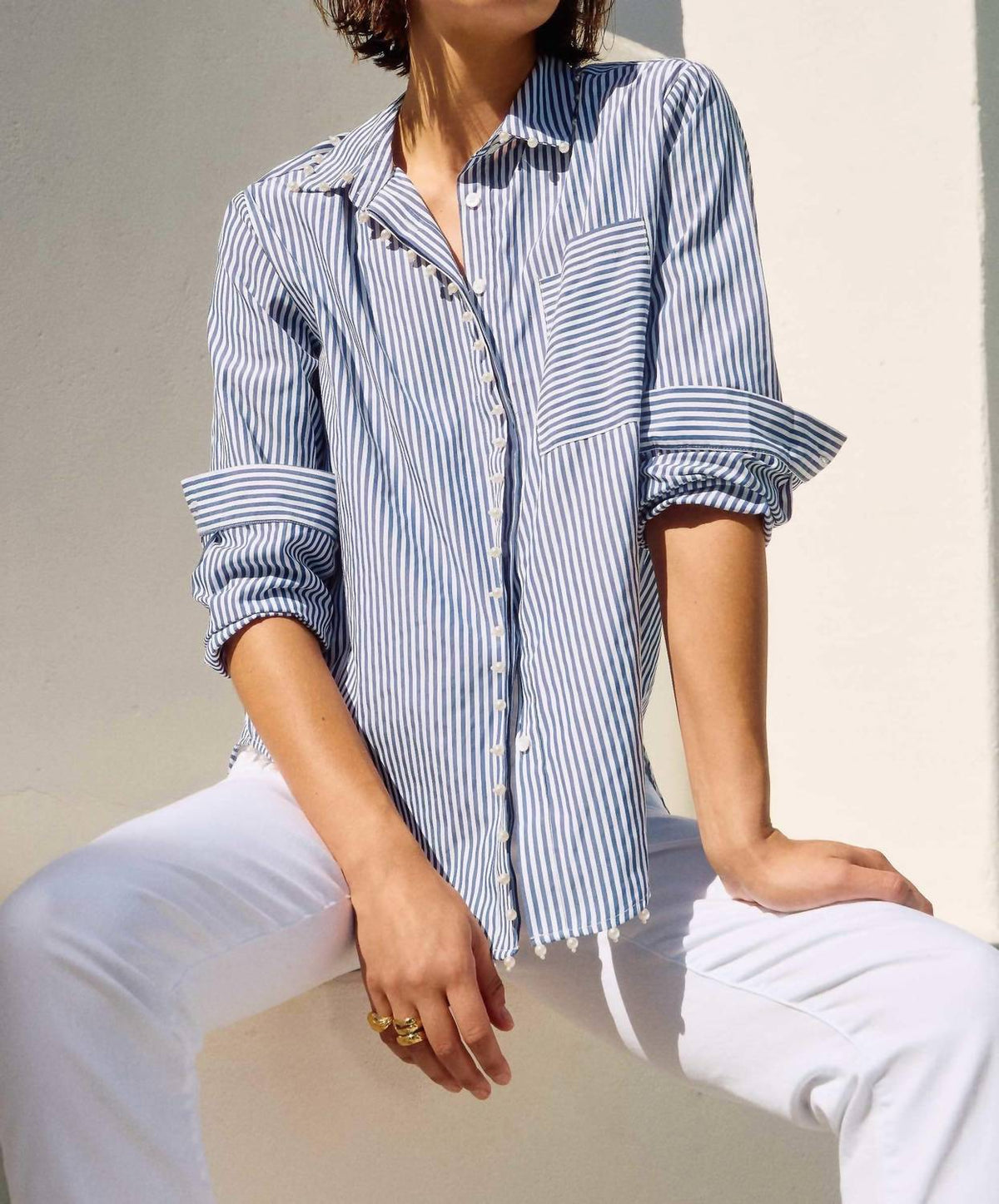 Joseph Ribkoff - Stripe Button-down Blouse
