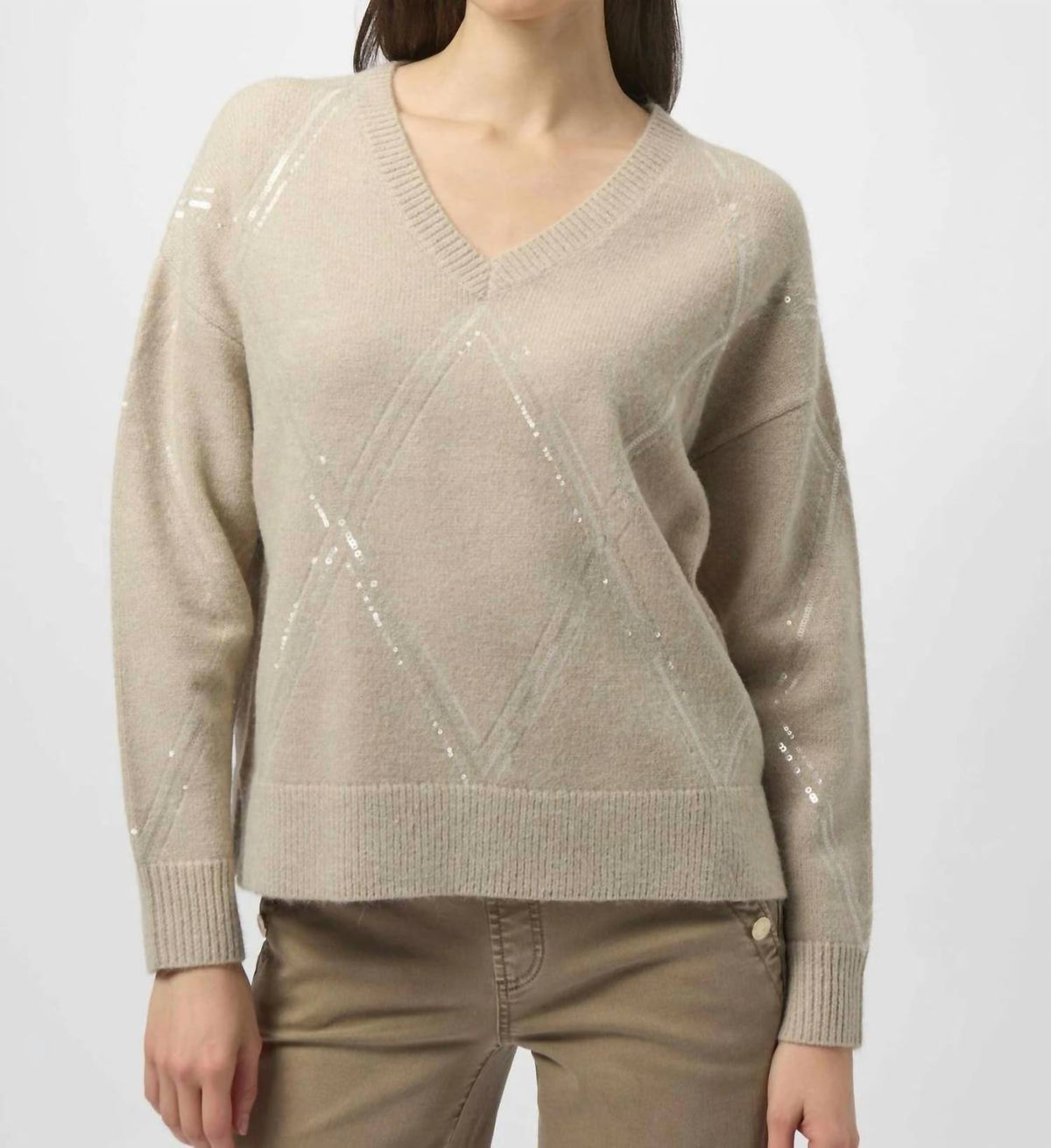 Joseph Ribkoff - Sweater Knit Pullover With Sequins