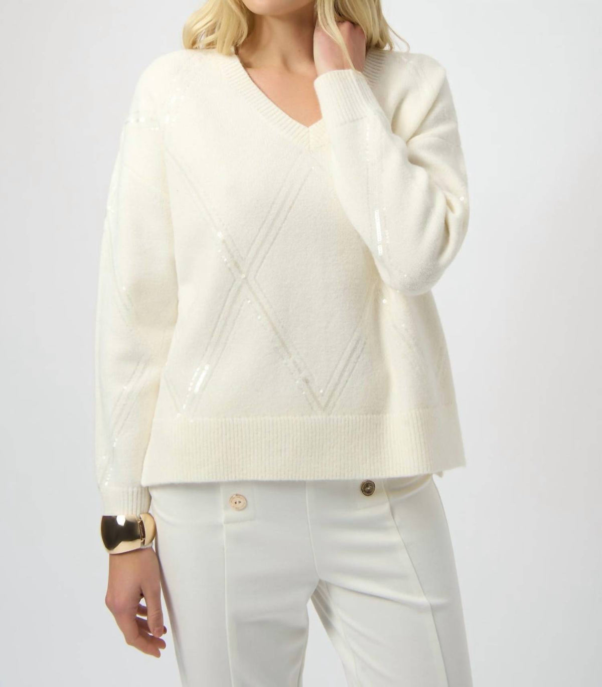 Joseph Ribkoff - Sweater Knit Pullover With Sequins