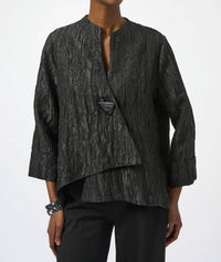 Joseph Ribkoff - Textured Asymmetric Swing Jacket