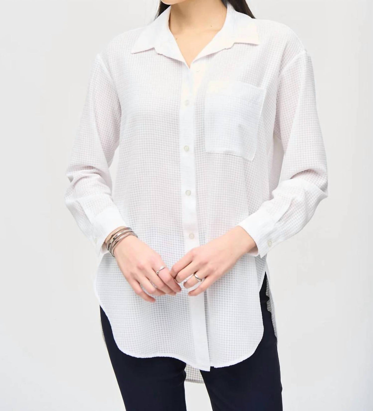 Joseph Ribkoff - Textured Button Blouse