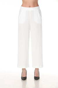 Joseph Ribkoff - Textured Side Slit Wide Leg Pants