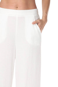 Joseph Ribkoff - Textured Side Slit Wide Leg Pants