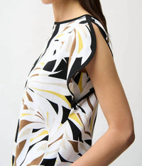 Joseph Ribkoff - Tropical Cap Sleeve Boxy Top
