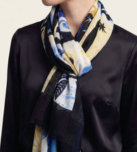 Joseph Ribkoff - Tropical Print Fringe Scarf
