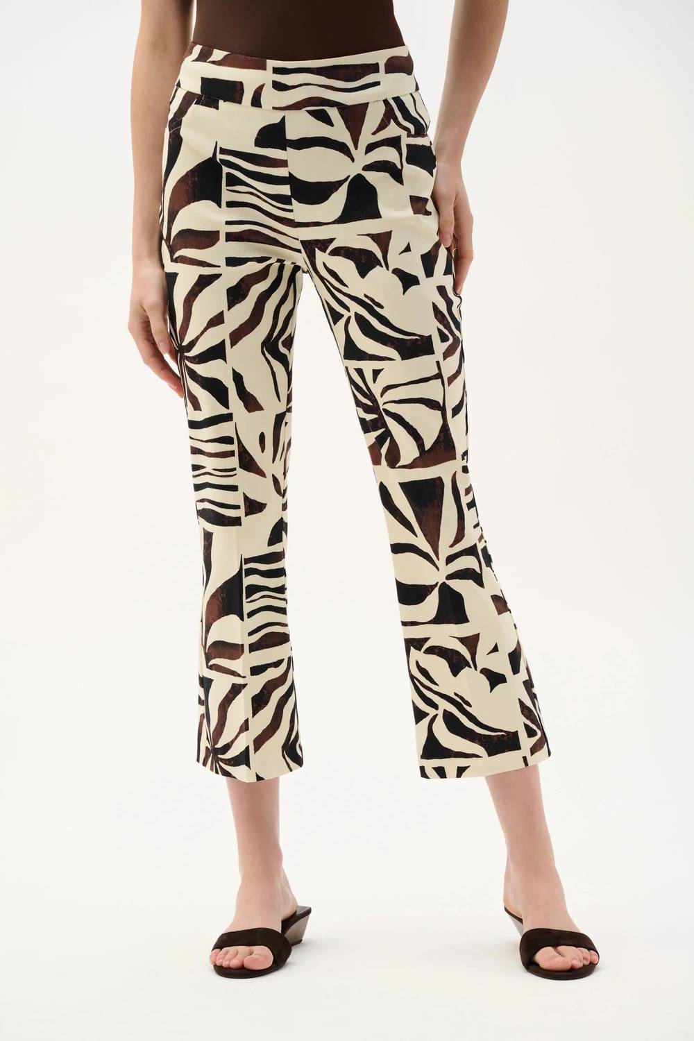 Joseph Ribkoff - Tropical Pull-on Crop Flared Pants