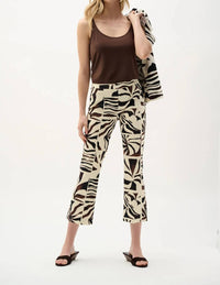 Joseph Ribkoff - Tropical Pull-on Crop Flared Pants