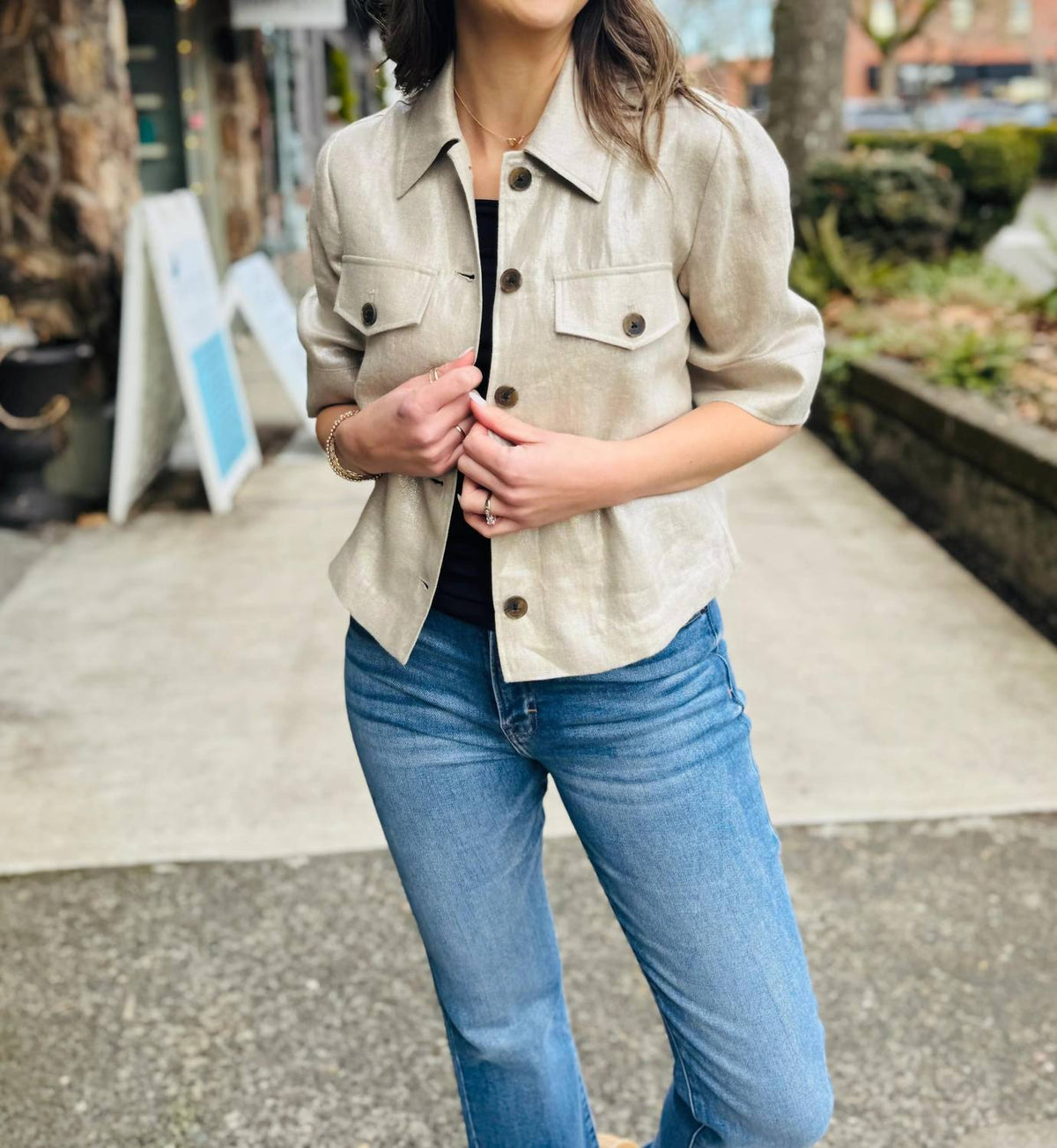 Joseph Ribkoff - Women's Foiled Jacket