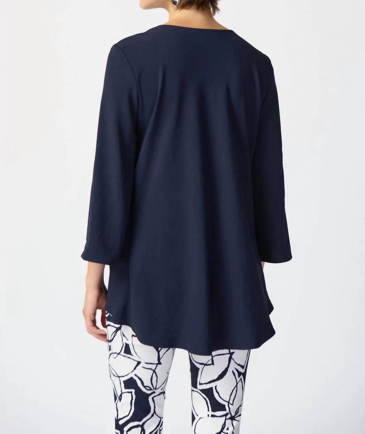 Joseph Ribkoff - Woven Cowl Neck Flared Top