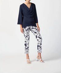 Joseph Ribkoff - Woven Cowl Neck Flared Top