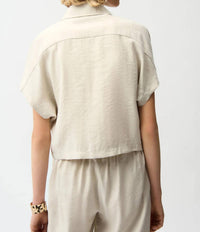Joseph Ribkoff - Woven Front Zip Boxy Jacket