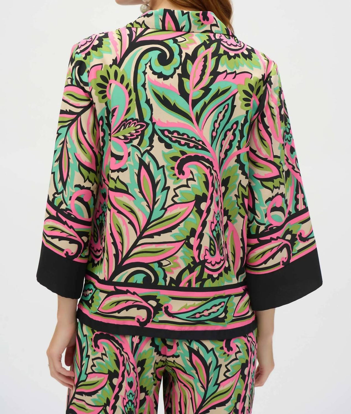 Joseph Ribkoff - Woven Paisley Print Boxy Top
