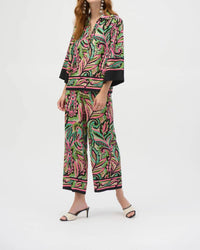 Joseph Ribkoff - Woven Paisley Print Boxy Top