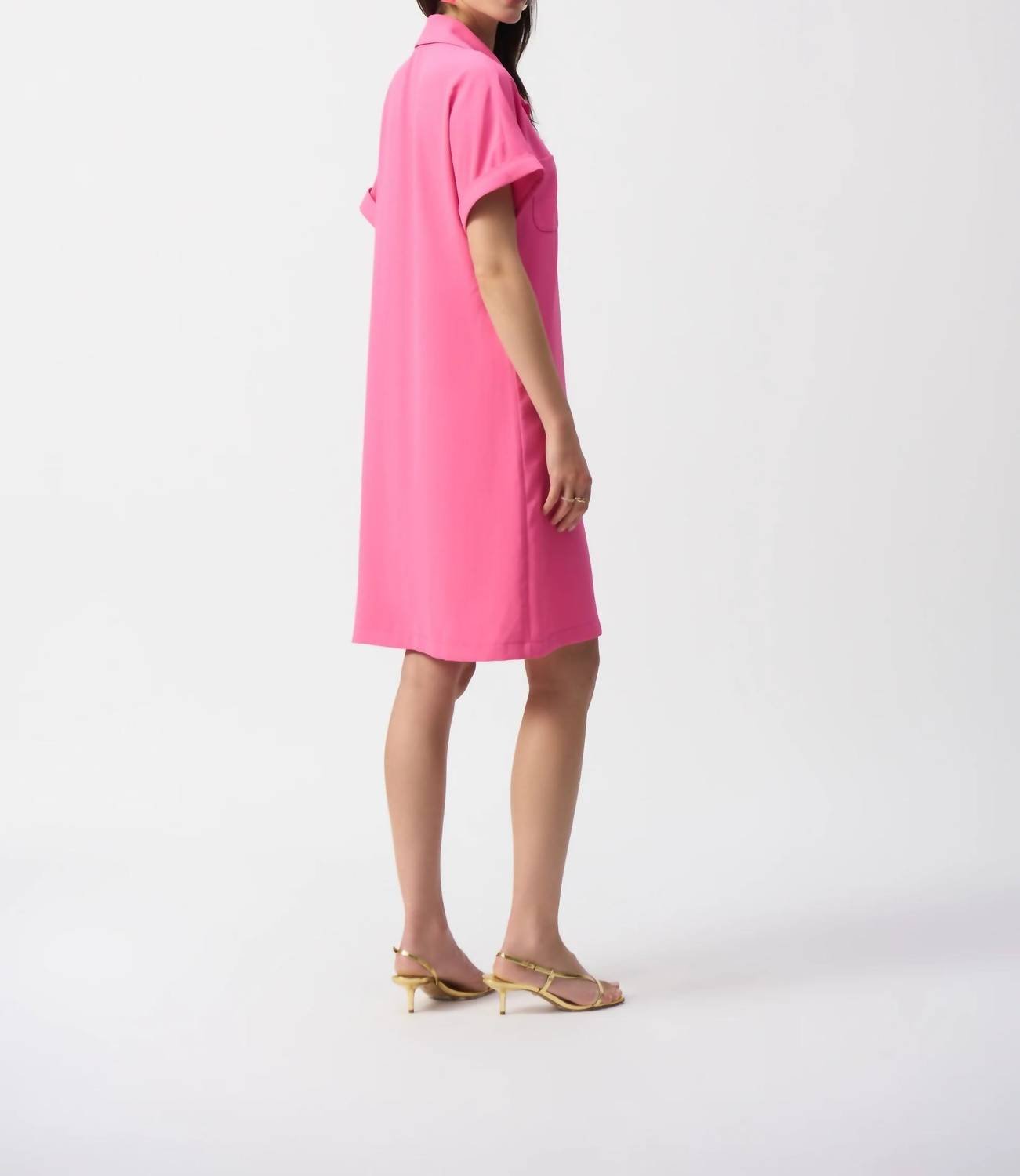 Joseph Ribkoff - Woven Polo Shirt Dress - clothing - dresses - midi