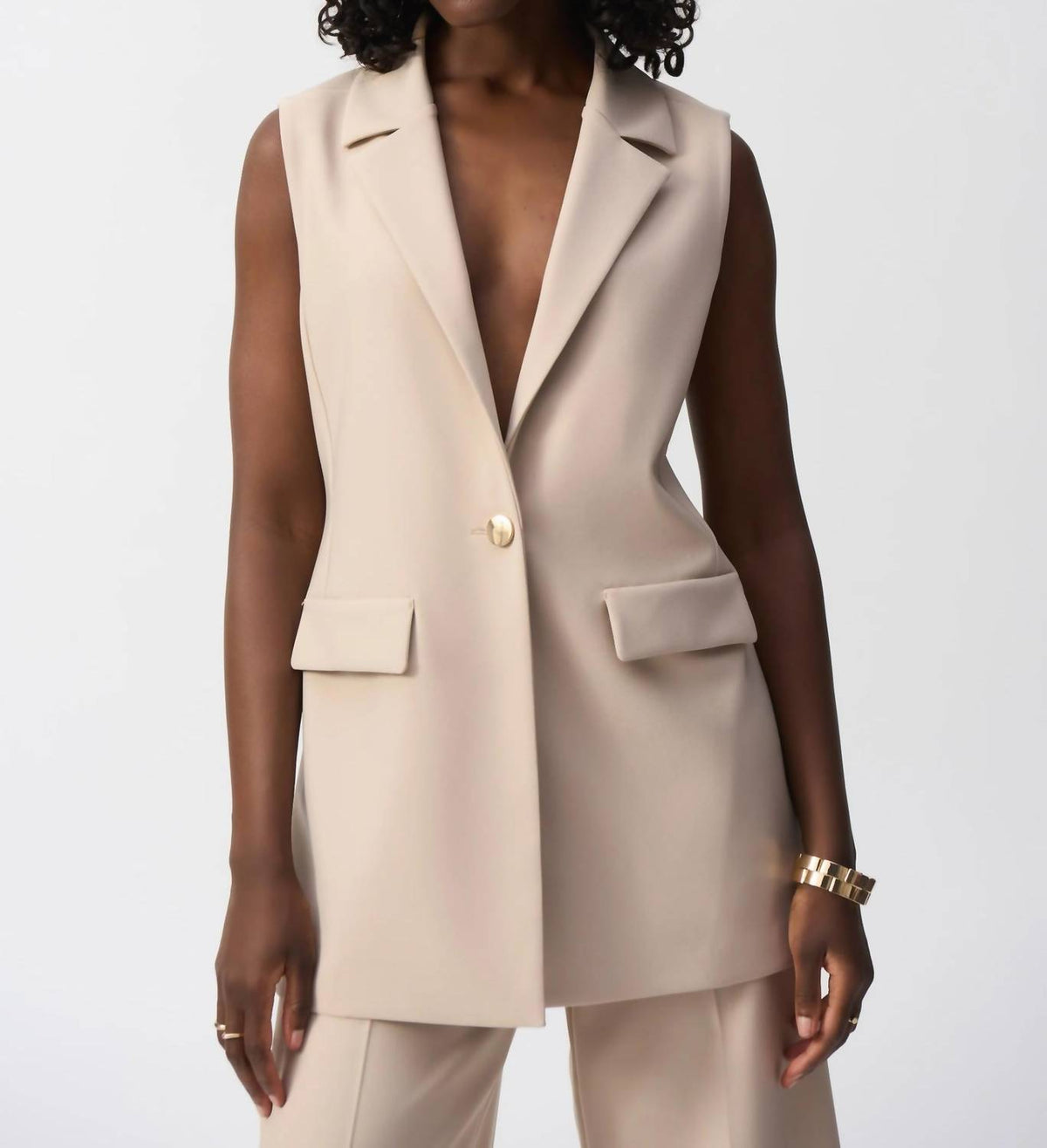 Joseph Ribkoff - Woven Twill Fitted Vest