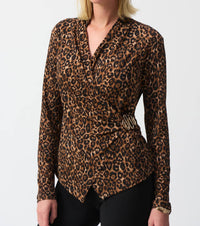 Joseph Ribkoff - Wrap Animal Print Top