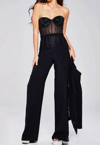 Jovani - Corset Beaded Jumpsuit