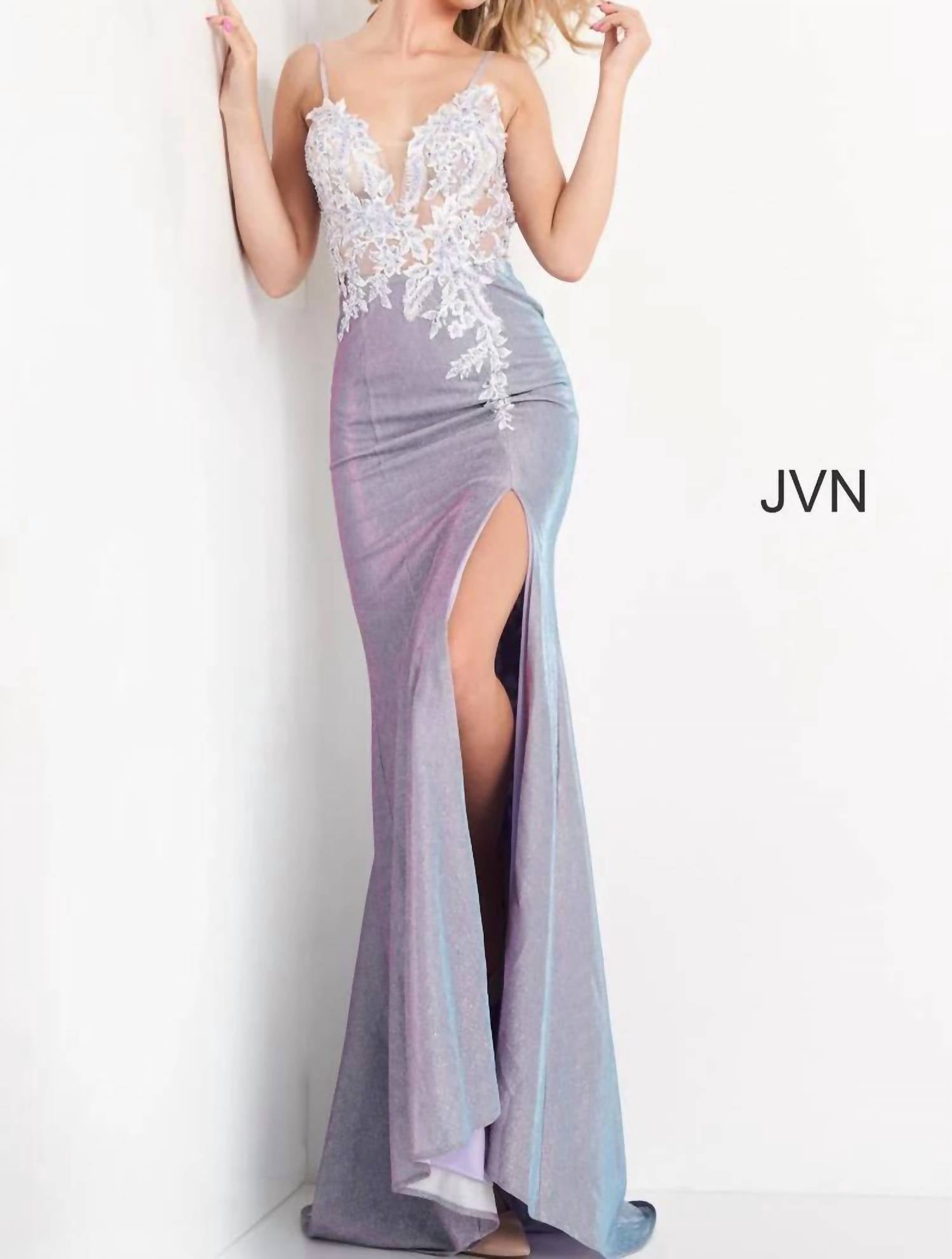 Jovani - Embroidered Bodice Fitted Prom Dress - clothing - dresses - prom