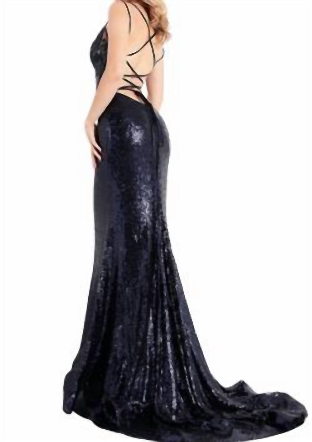 Jovani - Sequin Fitted Gown