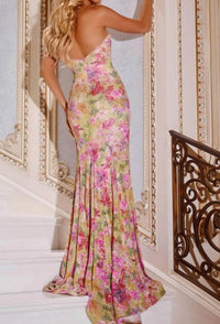Jovani - Strapless Embellished Prom Gown