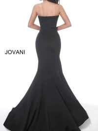 Jovani - Strapless Scuba Gown