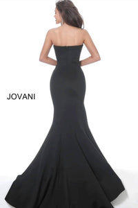 Jovani - Strapless Scuba Gown