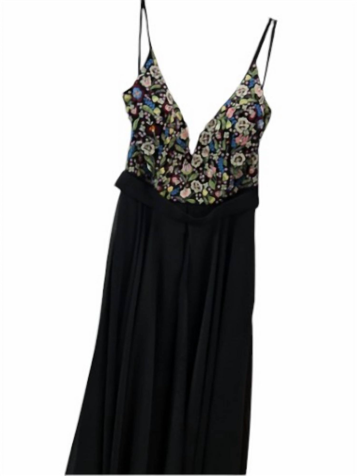 Jovani - Women's Embroidered Spaghetti Strap Evening Dress