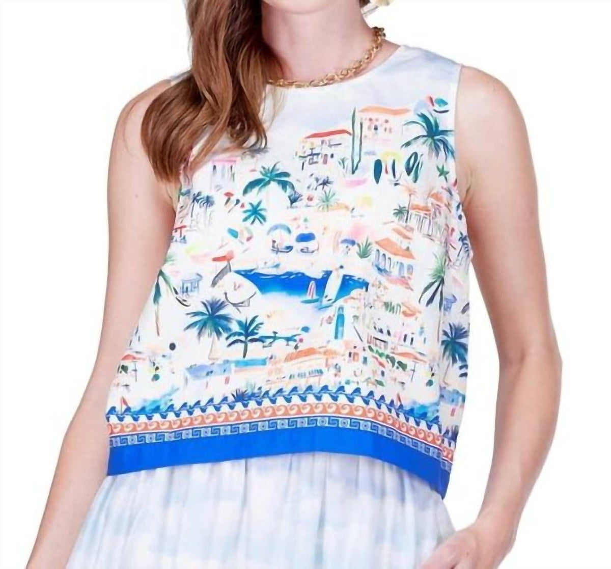 Joy Joy - Amalfi Artistry Sleeveless Shell Top