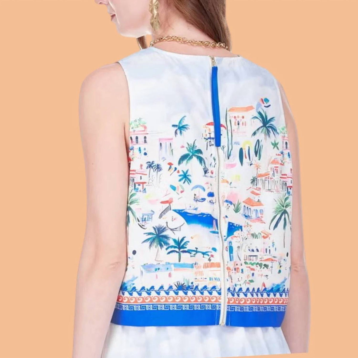 Joy Joy - Amalfi Artistry Sleeveless Shell Top