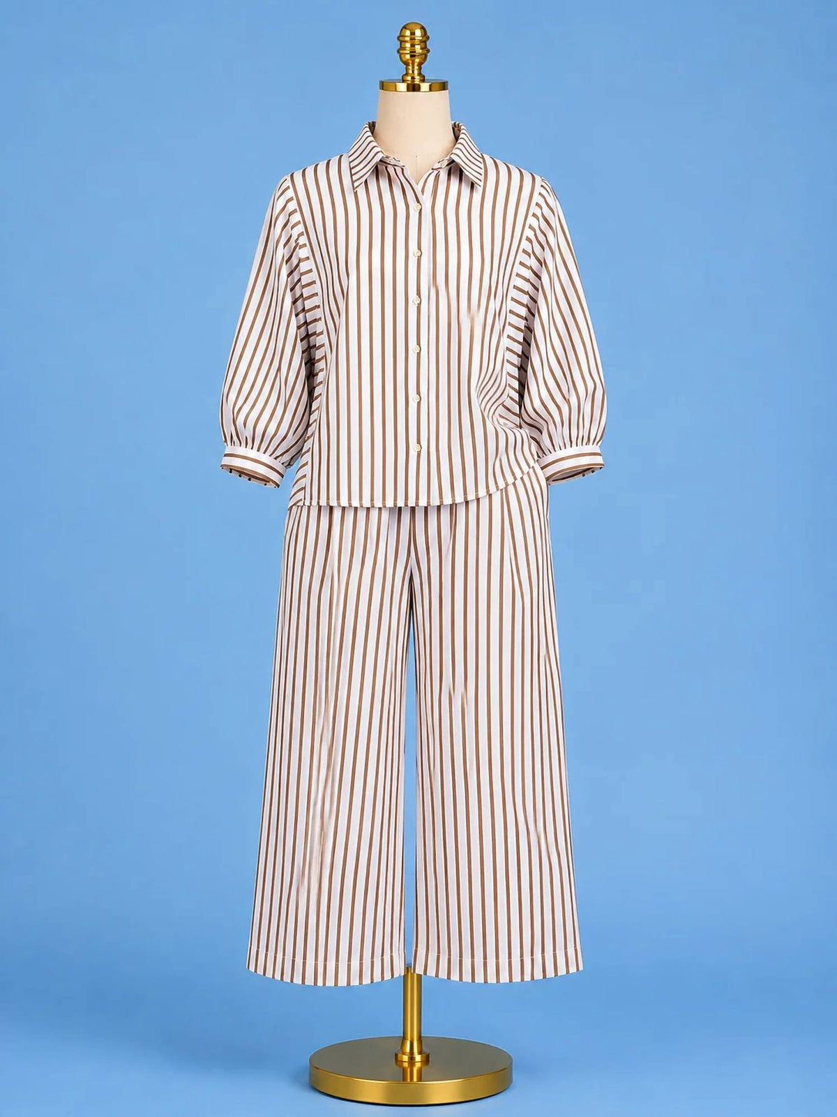 Joy Joy - Collar Striped Blouse