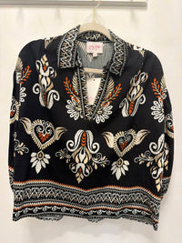 Joy Joy - Collared Ember Crest Top