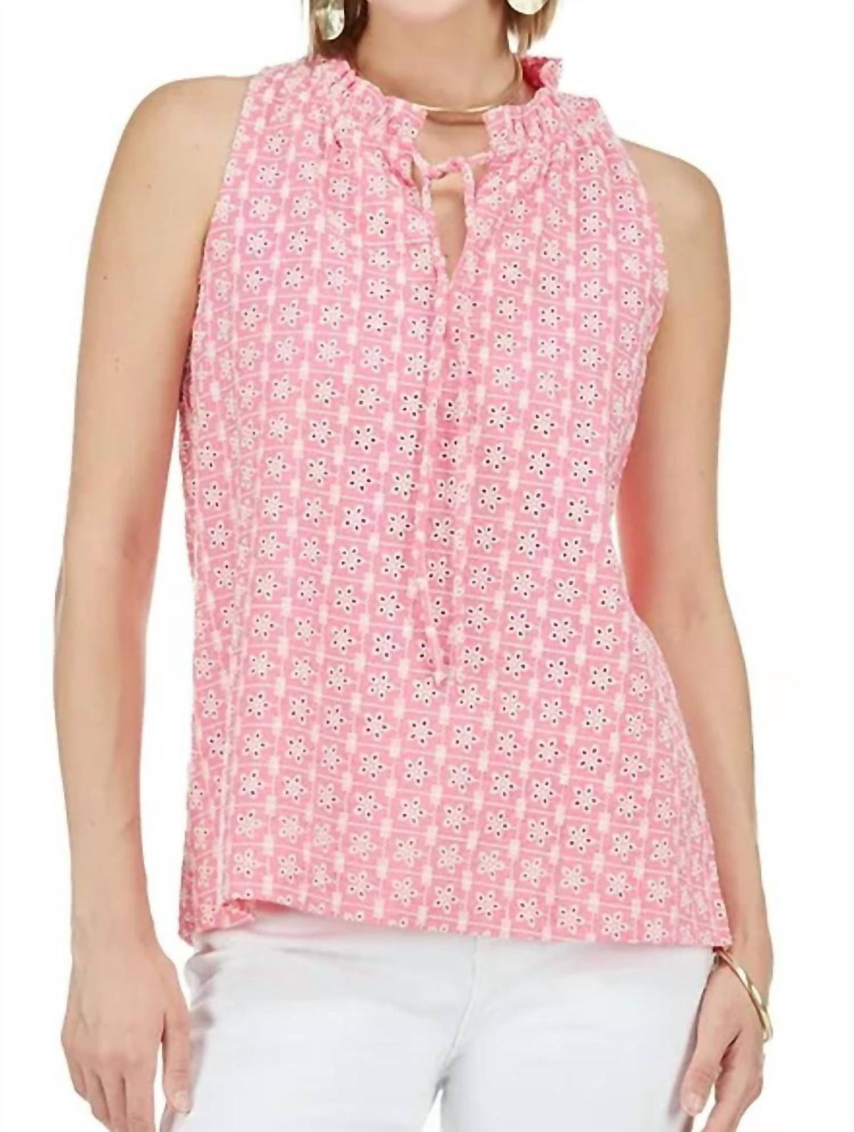 Joy Joy - EYELET HALTER TOP