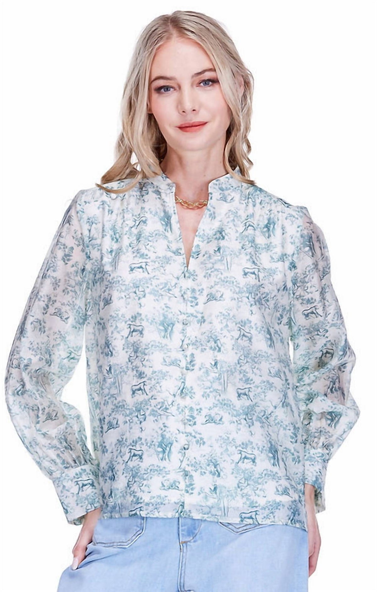 Joy Joy - Front Split Buttons Top