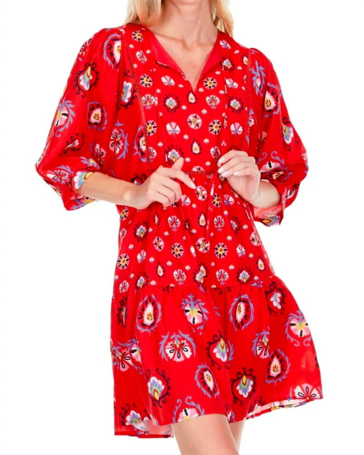 Joy Joy - Front Yoked Tiered Dress