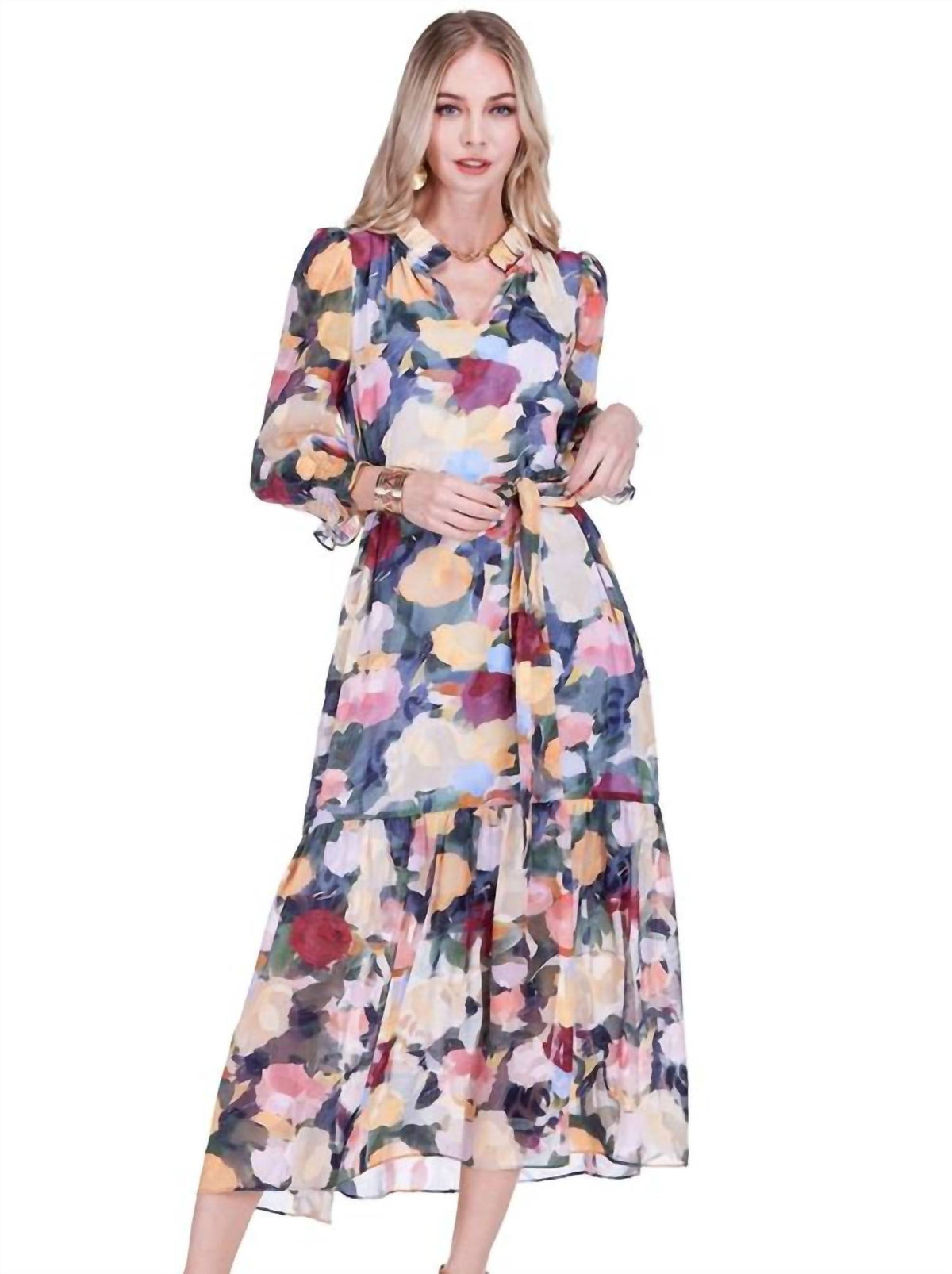 Joy Joy - Split neck maxi dress