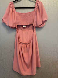 Joy Joy - Mauve puff sleeve dress - casual - dress - clothing - dresses