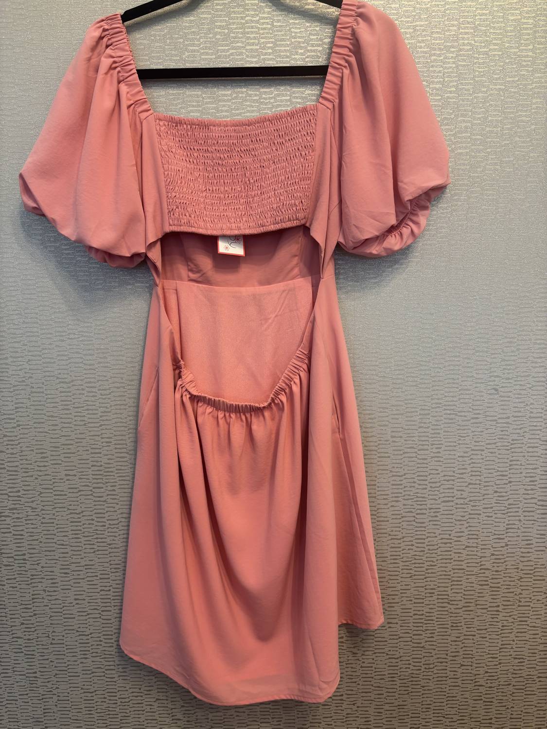 Joy Joy - Mauve puff sleeve dress - casual - dress - clothing - dresses
