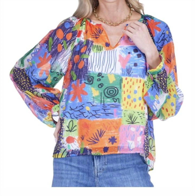 Joy Joy - Painted Patchwork Top – Snagged & Bagged