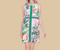 Joy Joy - Patchwork Modern Flora Garden Mini Dress