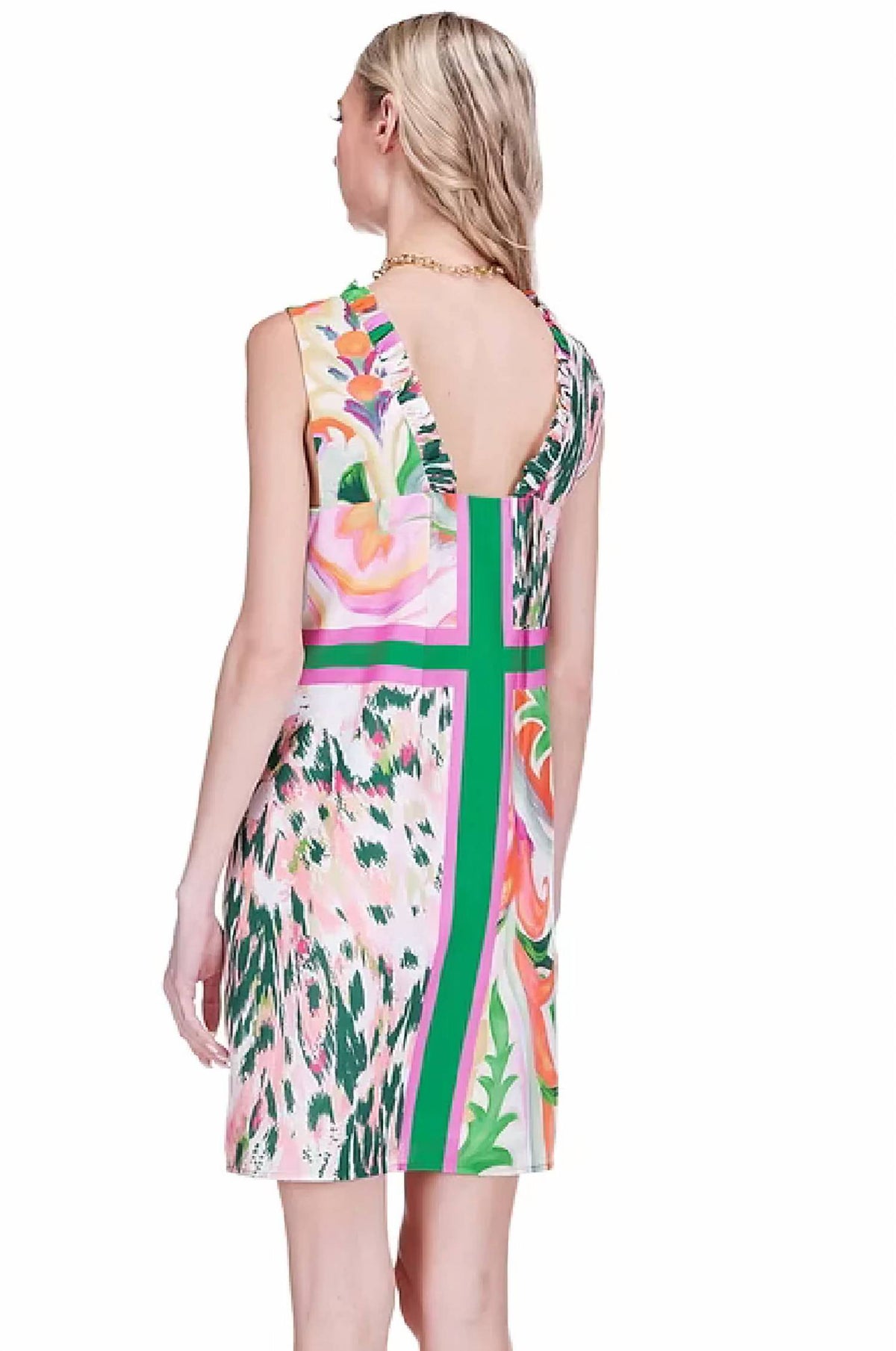 Joy Joy - Ruffled Neck Mini Dress